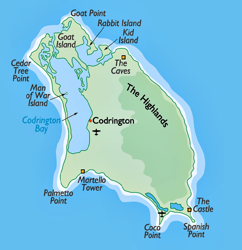 Graphic Of Barbuda Island