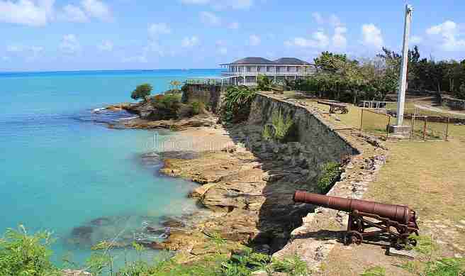 Cannons at Fort James Antigua