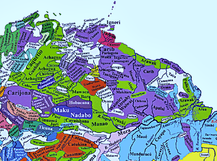 Map of Amerindian Settelment.