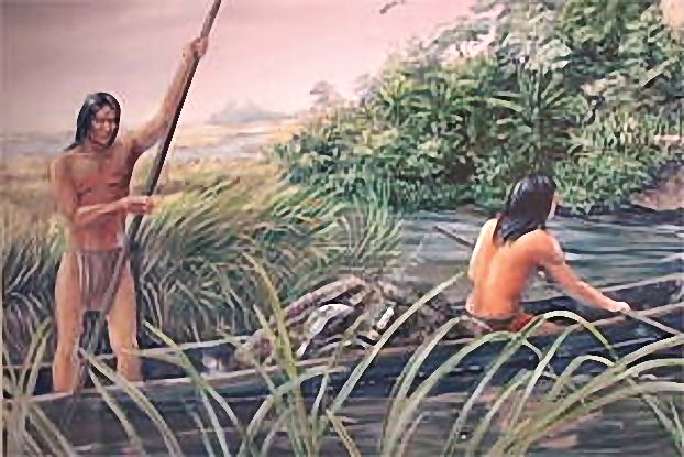 Amerindians fishing
